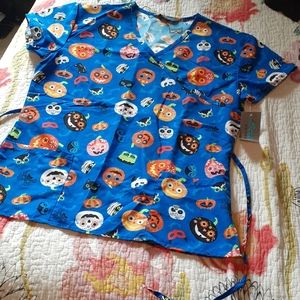 NWT holiday scrub top
